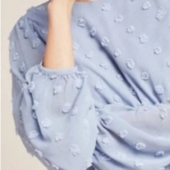 Anthropologie Eri + Ali Michaela Textured Balloon Sleeves Midi Dress 🆕⌚📦🏃💨🚚 - Picture 2 of 7